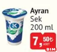 SEK AYRAN 200 ML SEK AYRAN 200 ML